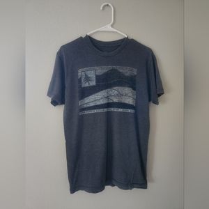 Men's medium blue Hippy Tree T shirt